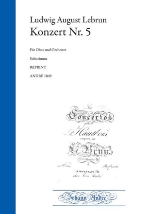 Konzert Nr.5 f�r Oboe und Streicher Oboe solo