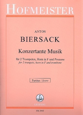 Konzertante Musik f�r 2 Trompeten, HORN UND POSAUNE Partitur