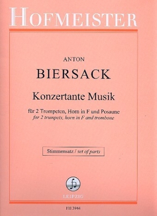 Konzertante Musik f�r 2 Trompeten, HORN UND POSAUNE Stimmen