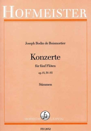Konzerte op.15 Band 2 (Nr.4-6) f�r 5 Fl�ten Stimmen
