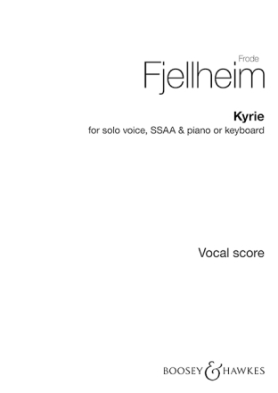 Kyrie for soloist, female chorus and piano (keyboard) score