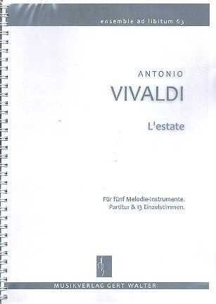 L'estate op.8,2 RV315 f�r flexibles Ensemble Partitur und Stimmen