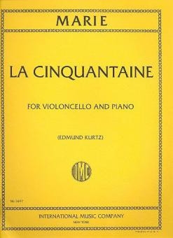 La cinquantaine for cello and piano KURTZ, E., ED.