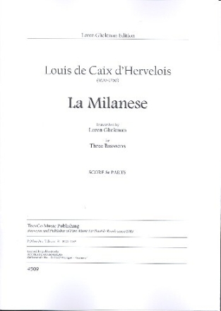 La Milanese for 3 bassoons score and parts