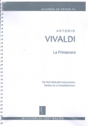La Primavera op.8,1 RV269 f�r flexibles Ensemble Partitur und Stimmen