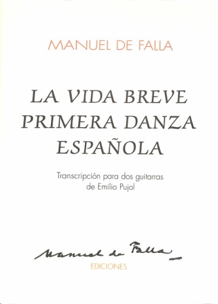 La vida breve primera danza espanola para 2 guitarras