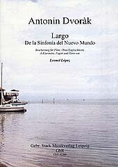 Largo aus Sinfonie e-Moll Nr.9 op.95 f�r Fl�te, Oboe (Englischhorn), Klarinette in A, Horn und Fagott Partitur und Stimmen