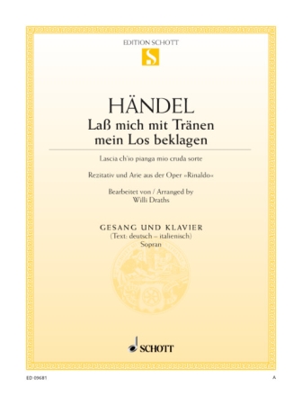 Lass mich mit Tr�nen mein Los beklagen f�r Sopran und Klavier (dt/it)