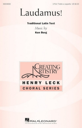Laudamus! for 3-part treble choir and piano choral score