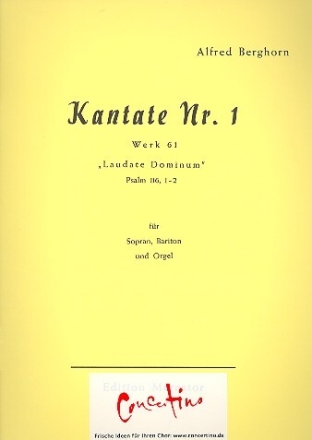 Laudate Dominum f�r Sopran, Bariton und Orgel Partitur
