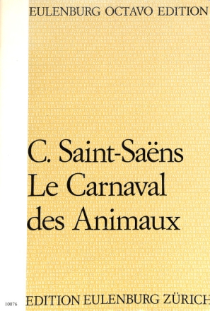 Le carnaval des animaux f�r 2 Klaviere und Kammerorchester Partitur