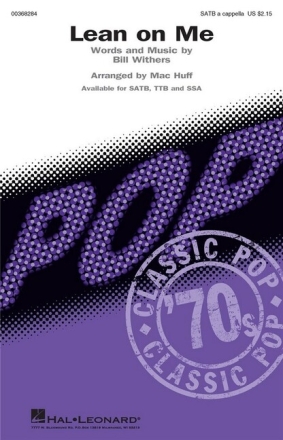 Lean on me for mixed choir a cappella score