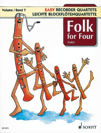 Leichte Blockfl�tenquartette Band 7 - Folk for Four f�r Blockfl�tenquartett
