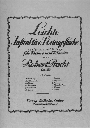 Leichte instruktive Vortragsst�cke op.32 f�r Violine (1. und 3. Lage) und Klavier