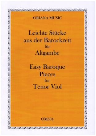Leichte St�cke aus der Barockzeit f�r Altgambe (Bassgambe ad lib)