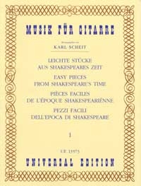 Leichte St�cke aus Shakespeares Zeit Band 1 f�r Gitarre