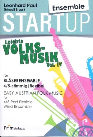 Leichte Volksmusik  Band 4 f�r 4-5 Blechbl�ser (Ensemble) Partitur und Stimmen