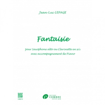 LEPAGE Jean-Luc FANTAISIE saxophone alto ou clarinette sib et piano Partition