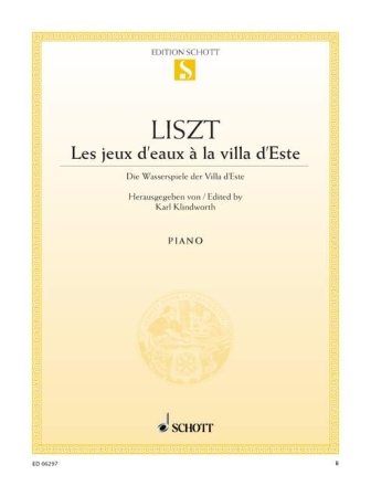 Les jeux d'eaux a la Villa d'Este f�r Klavier
