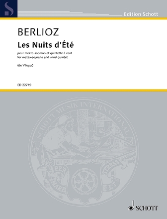 Les nuits d'�t� f�r Mezzosopran, Fl�te, Oboe, Klarinette, Horn und Fagott Partitur und Stimmen (frz)