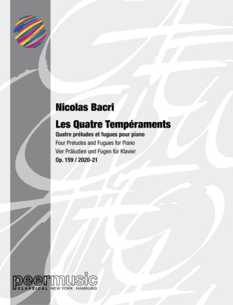 Les Quatre Temp�raments op.159/2020-21 f�r Klavier