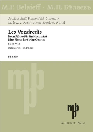 Les vendredis Band 1 f�r Streichquartett Studienpartitur