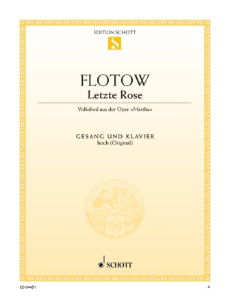 Letzte Rose f�r hohe Singstimme und Klavier