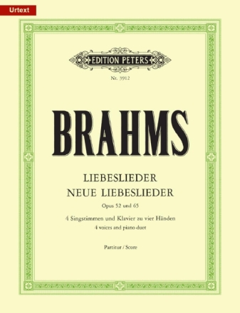 Liebeslieder op.52 und neue Liebeslieder op.65 f�r gem Chor und Klavier Partitur