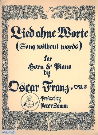 Lied ohne Worte op.2 f�r Horn in F und Klavier