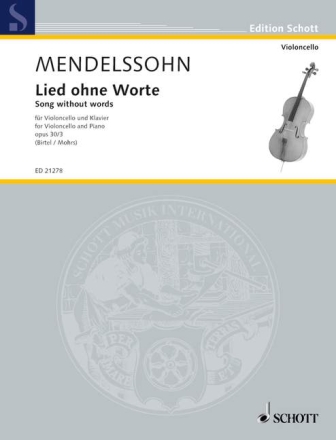 Lied ohne Worte op. 30/3 f�r Violoncello und Klavier