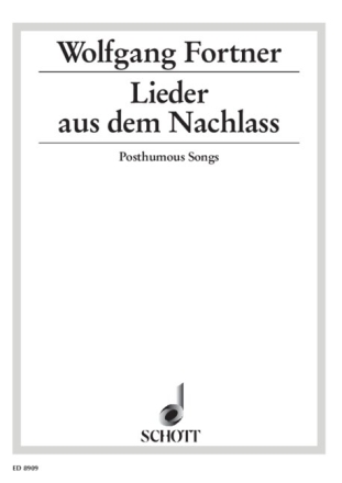 Lieder aus dem Nachlass f�r Tenor und Klavier