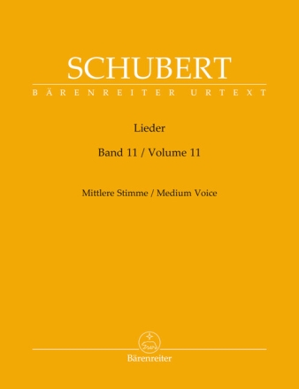 Lieder Band 11 f�r mittlere Stimme und Klavier Ausgabe in deutsch/englisch