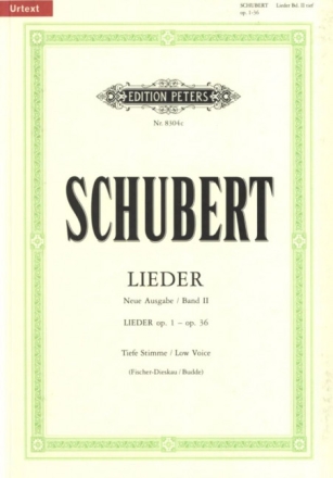 Lieder Band 2 f�r tiefe Singstimme und Klavier Lieder op.1 - op.36