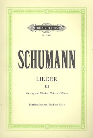 Lieder Band 3 f�r Gesang (mittel) und Klavier
