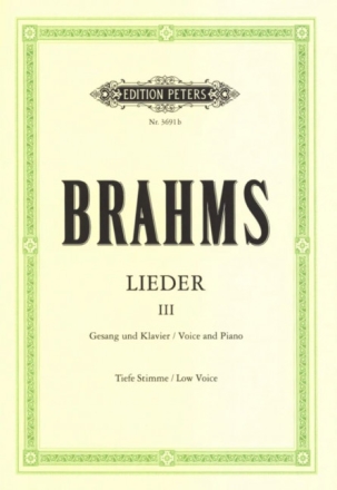 Lieder Band 3 f�r tiefe Stimme und Klavier