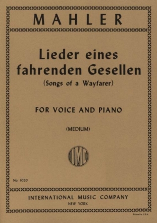 Lieder eines fahrenden Gesellen for medium voice and piano