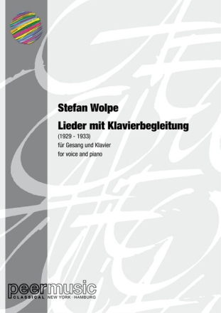 Lieder mit Klavierbegleitung 1929-1933 f�r Gesang und Klavier