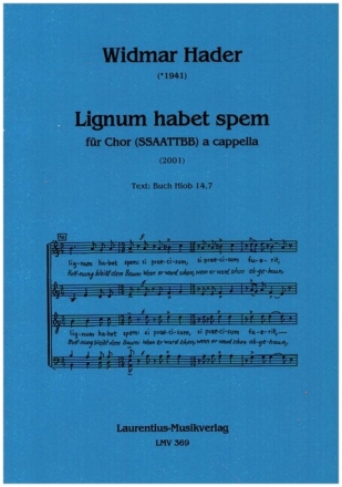 Lignum habet spem f�r gem Chor (SSAATTBB) a cappella Partitur