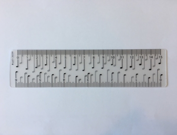 Lineal mit Viertelnoten 15 cm