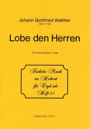 Lobe den Herren Choralvorspiel f�r Orgel