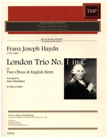 London Trio No.1 in C for 2 oboes and englishhorn score and parts