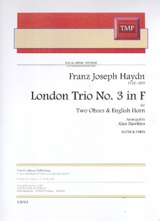 Londoner Trio F-Dur Nr.3 f�r 2 Oboen und Englischhorn Partitur und Stimmen