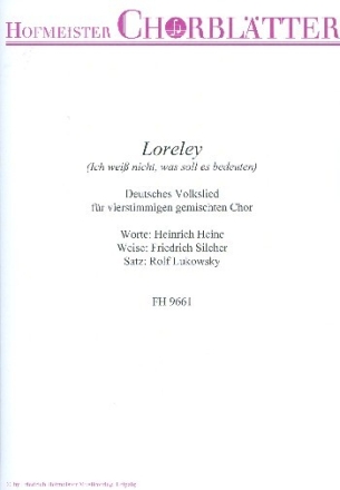 Loreley f�r gem Chor a cappella Partitur