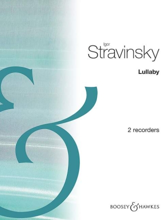 Lullaby from The Rake's Progress for 2 recorders (SA) score