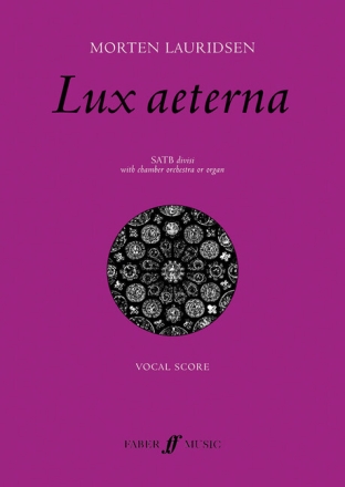 Lux aeterna for mixed chorus and chamber orchestra (organ) vocal score