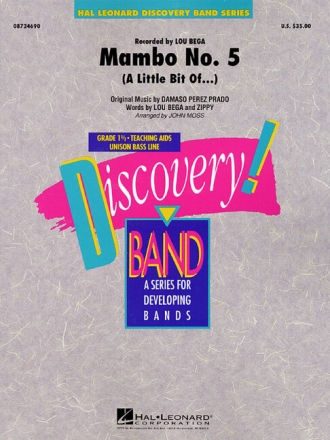 Mambo no.5 for concert band score and parts