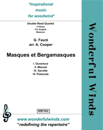 Masques et Bergamasques for 2 oboes, cor anglais and basson score and parts