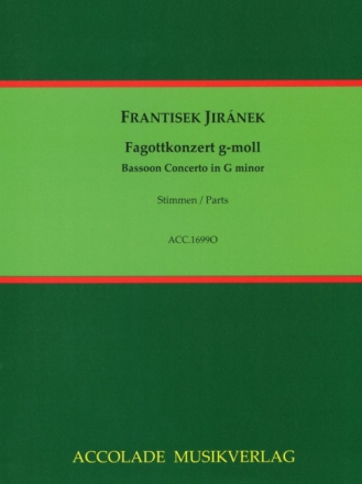 Jiranek, Frantisek, Konzert g-moll Fagott, Streicher Stimmenset