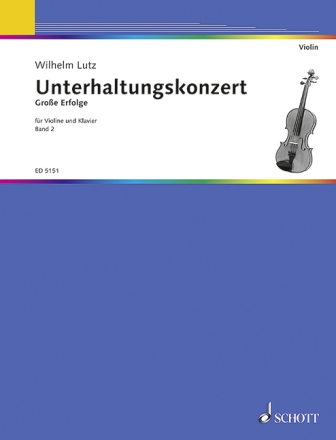 Das Unterhaltungs-Konzert Band 2 f�r Violine und Klavier
