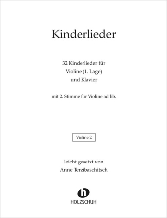 Terzibaschitsch, Anne, Kinderlieder f�r Violine und Klavier Violine 2
